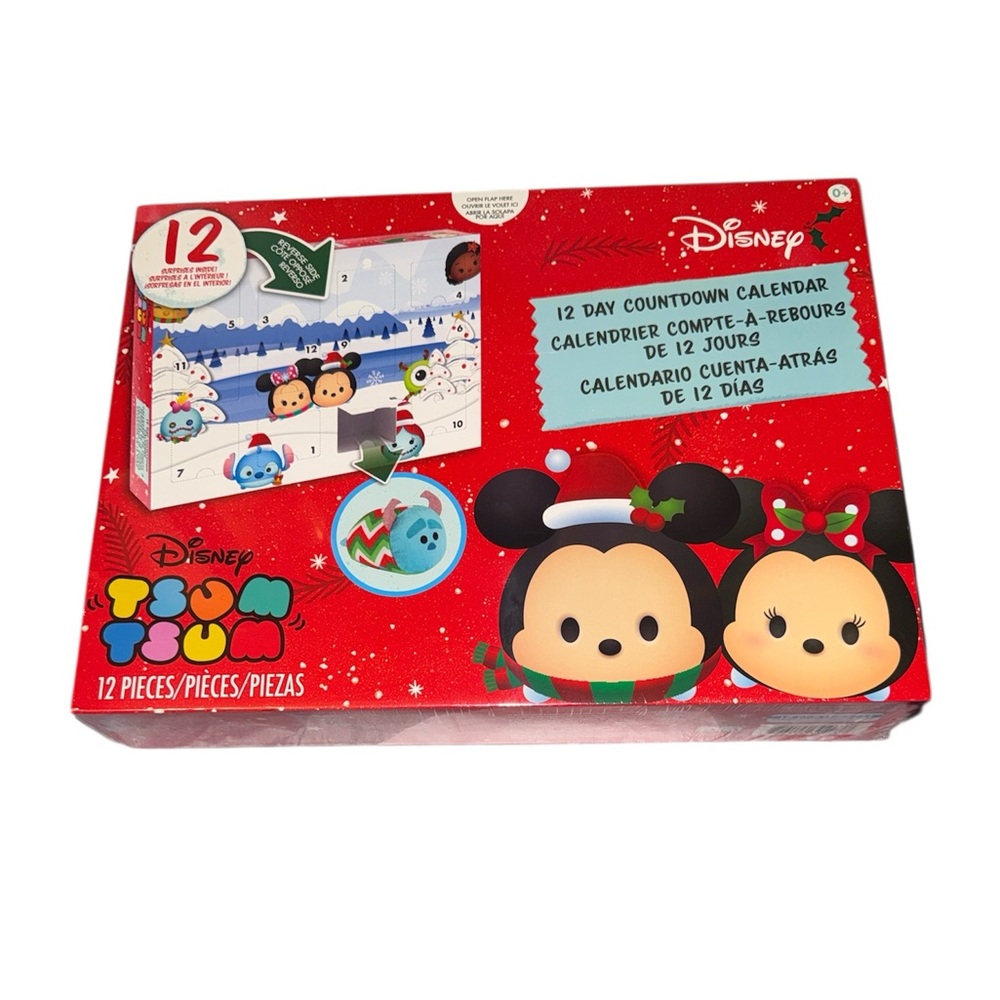 Disney Red and Blue Tsum Tsum Countdown Calendar| 12 Days Stuffed Tsum Tsum